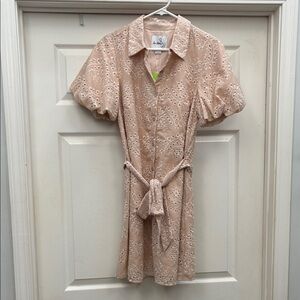 Sam Edelman Blush Eyelet Shirt Dress